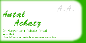 antal achatz business card